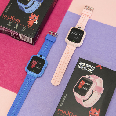 The Maxlife brand provides security witch kid’s smartwatches